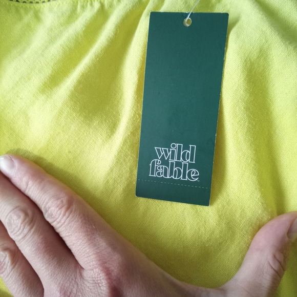 Wild Fable Bright Yellow A-Line Skirt - Picture 2 of 4